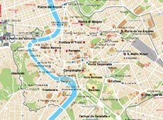 Mapa de monumentos de Roma